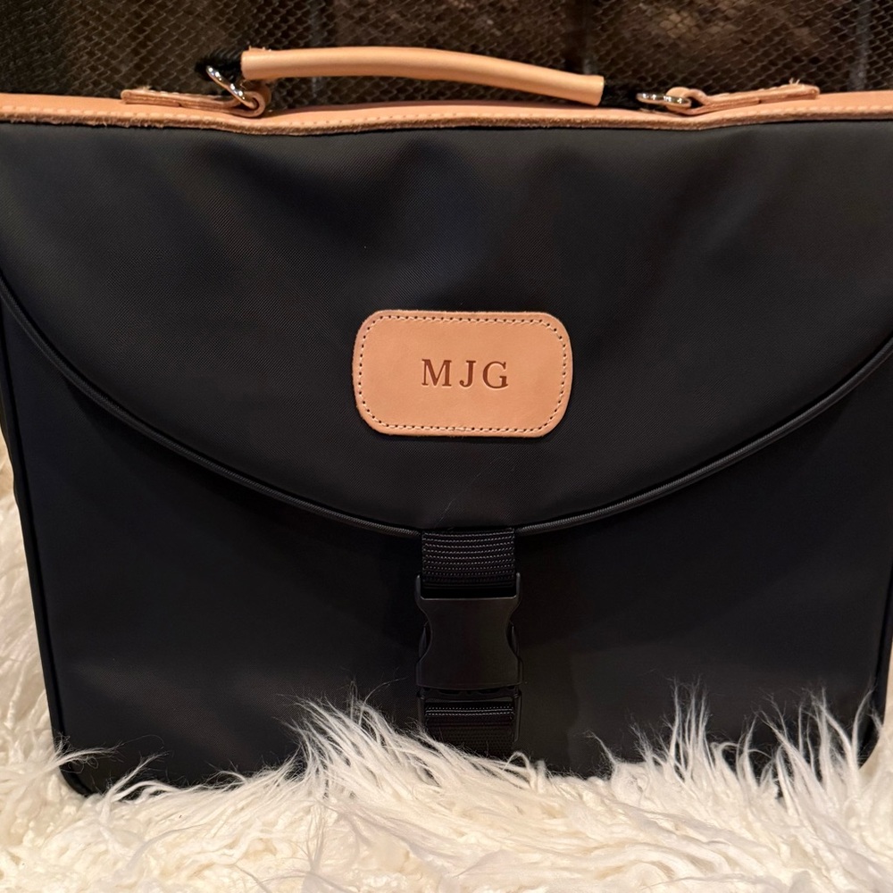 Jon Hart Black Canvas and Leather Padded Laptop 15 inch Case, Pre-loved like New - Picture 4 of 12